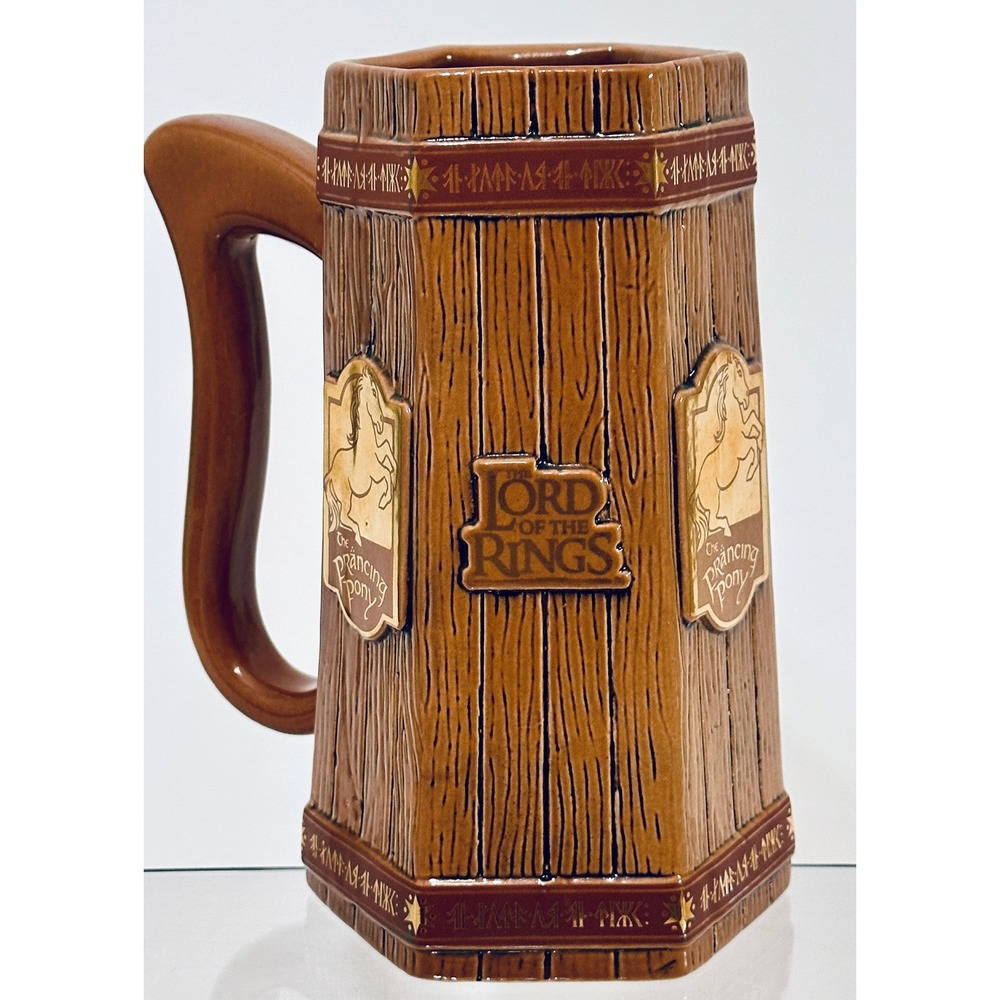 Lord of the Rings Prancing Pony Ceramic Beer Stein Half Moon Bay Hexagon Mug